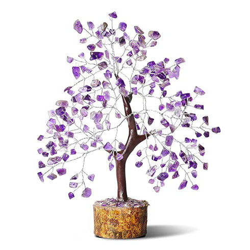Pushkar Crystal M Seal Tree 200 Beads 8-10 Inch